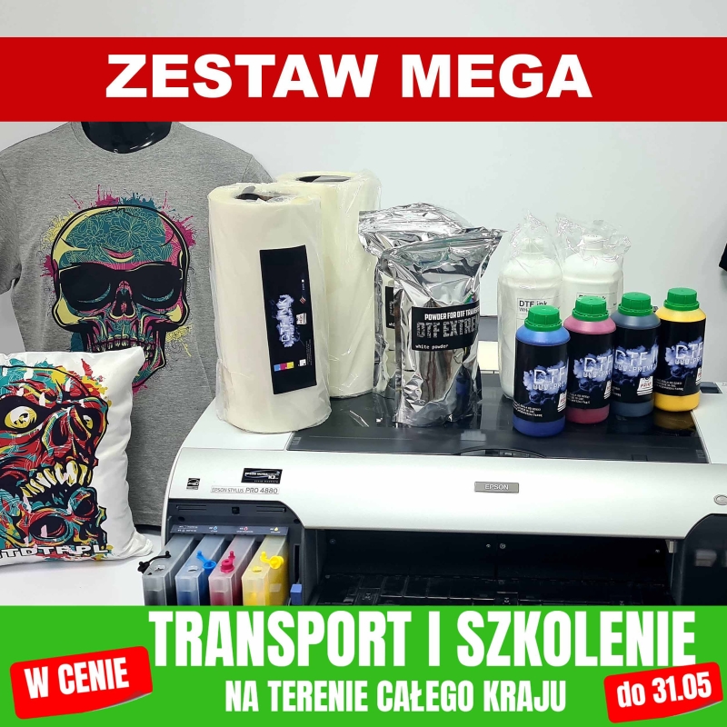 EPSON STYLUS PRO 4880 ZESTAW  MEGA DTF ZE SZKOLENIEM+RIP  A2 Gwarancja 3 miesiące